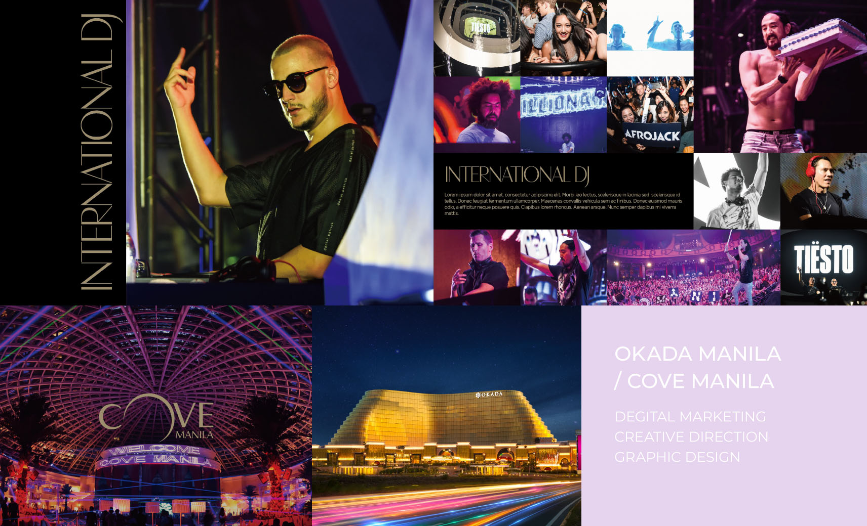 OKADA MANILA / COVE MANILA - DEGITAL MARKETING CREATIVE DIRECTION GRAPHIC DESIGN