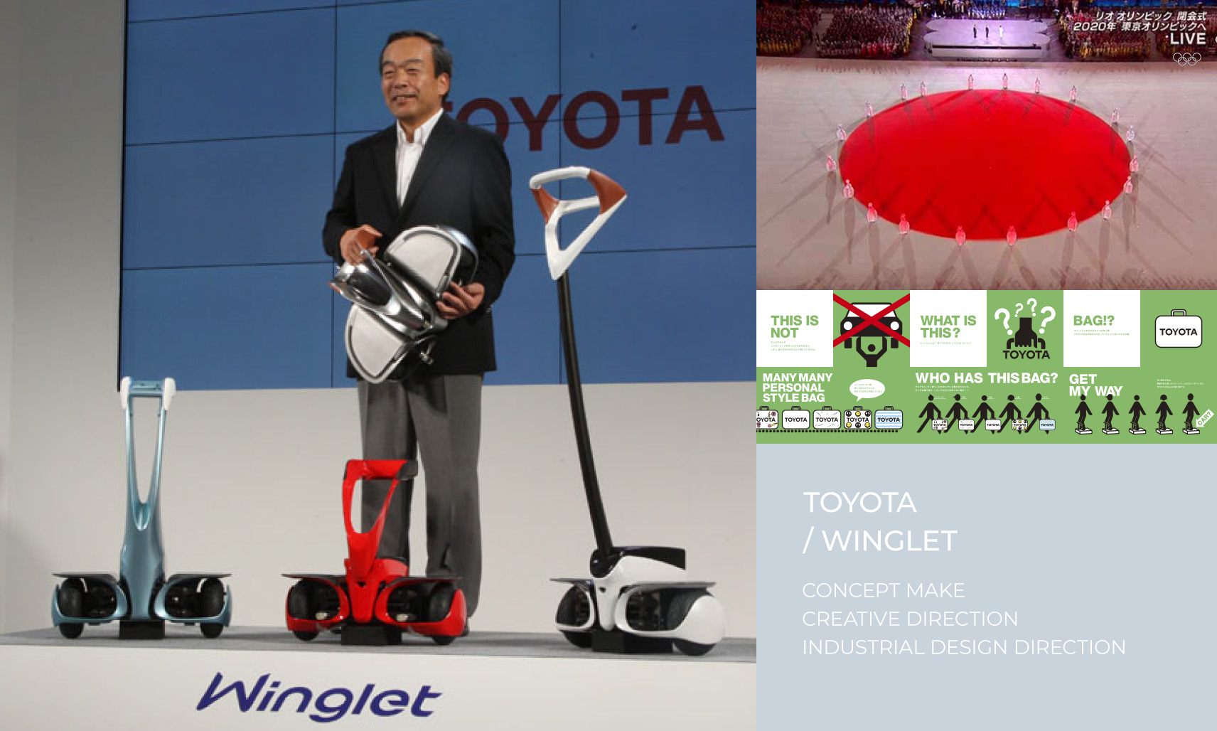TOYOTA / WINGLET - CONCEPT MAKE CREATIVE DIRECTION INDUSTRIAL DESIGN DIRECTION