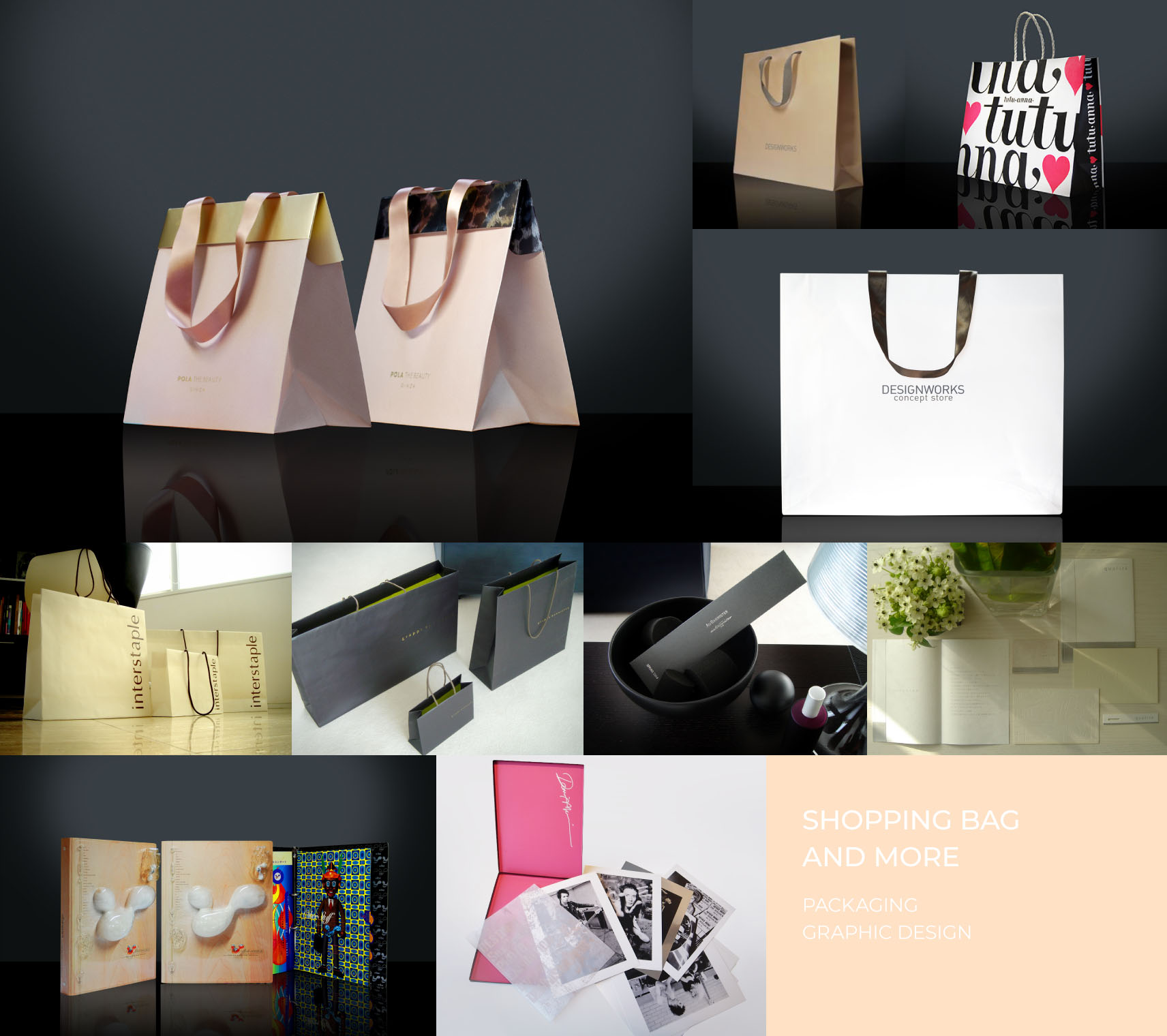 SHOPPING BAG AND MORE - PACKAGING GRAPHIC DESIGN